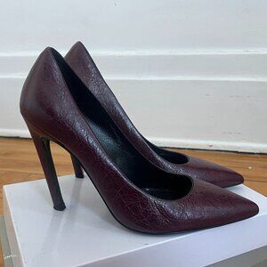 Diesel Burgundy Wine Red Leather High Heels